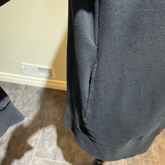 Lilla P longer length button up cardigan jacket cotton black M - Picture 4 of 12